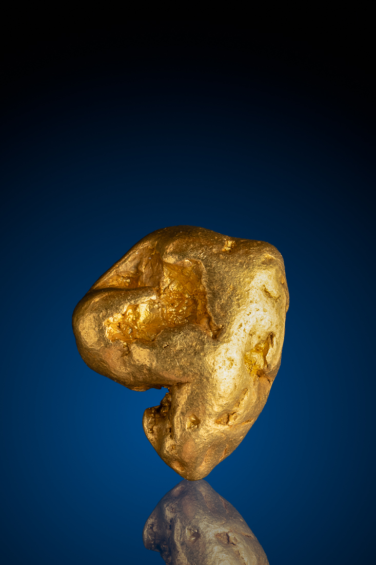 (image for) Chunky Shiny Natural Gold Nugget from the American River, CA - 16.88 grams